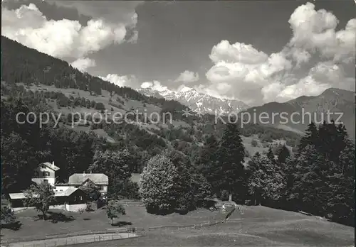 Seewis GR Gasthaus Fadaera mit Scesaplana Raetikon Kat. Seewis