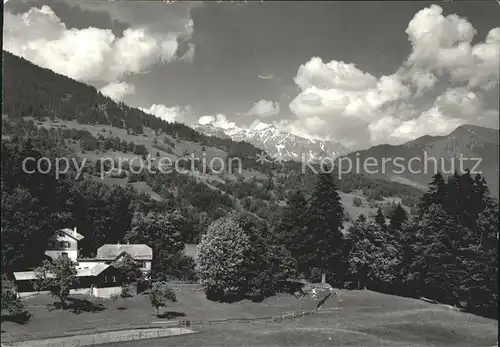 Seewis GR Gasthaus Fadaera mit Scesaplana Raetikon Kat. Seewis