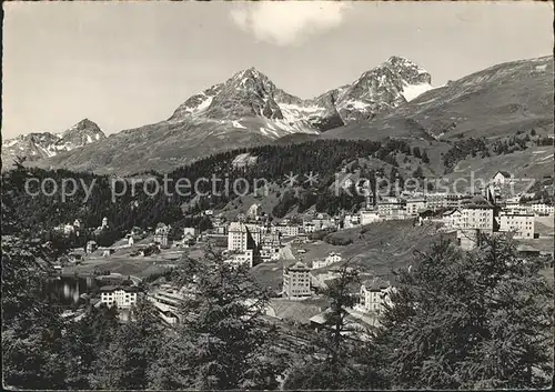 St Moritz GR Blick gegen Piz Julier und Albana Kat. St Moritz