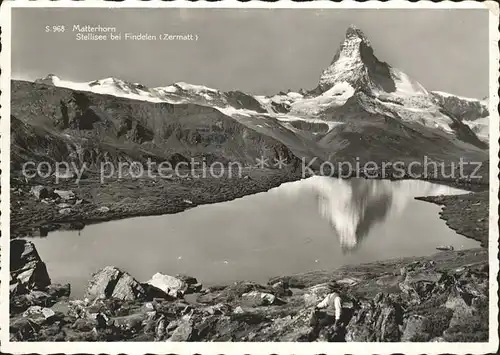 Findelen VS Stellisee Bergsee mit Matterhorn Kat. Findeln Findelen