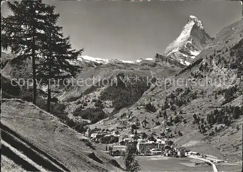 Zermatt VS Panorama mit Matterhorn Kat. Zermatt