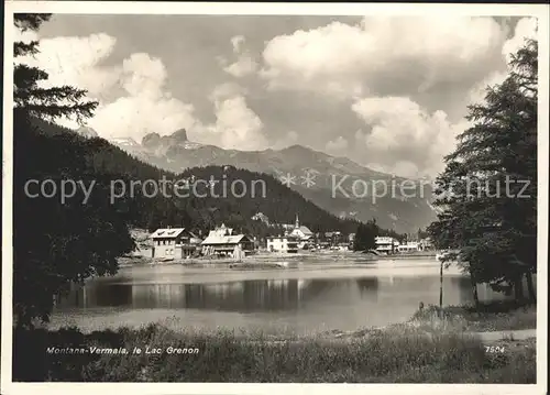 Montana Vermala Lac Grenon et les Alpes Kat. Randogne