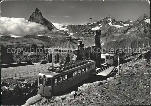 Zermatt VS Gornergratbahn Station Matterhorn Walliser Alpen Kat. Zermatt