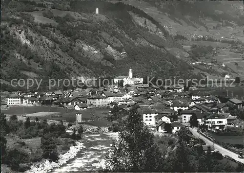 Andeer GR Gesamtansicht mit Ruine Cagliatscha Kat. Andeer