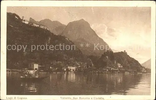 Lago di Lugano Valsolda San Mamette e Castello Kat. Italien