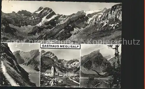 Meglisalp Altmann Saentis Panorama Gasthaus Meglisalp Seealpsee Kat. Altmann