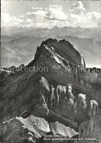 Saentis AR mit Rotsteinpass und Altmann Kat. Saentis