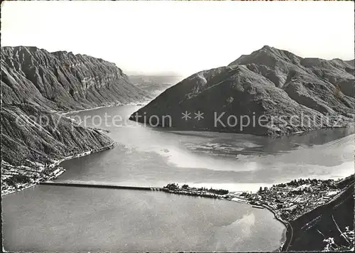 Lago di Lugano Ponte di Melide Kat. Italien