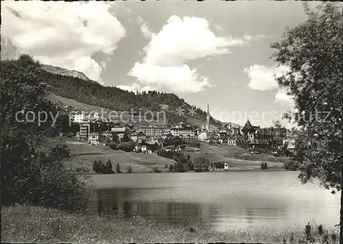 St Moritz GR Dorf Panorama Kat. St Moritz