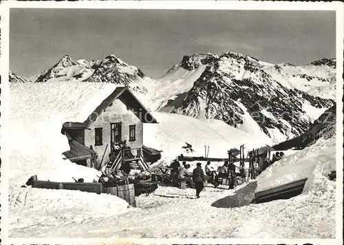 Arosa GR Carmenna Huette mit Schiesshorn und Furka Kat. Arosa