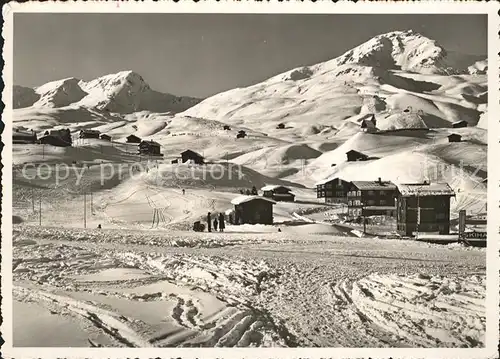 Arosa GR mit Weisshorn und Bergkirchli Skigebiet Kat. Arosa