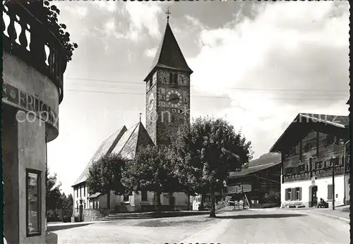 Klosters GR St Jakobskirche und Rathaus Kat. Klosters