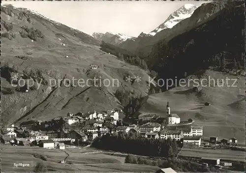 Spluegen GR Ortsblick Kat. Spluegen