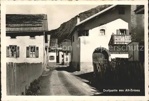 Zernez GR Dorfpartie Alt Zernez Kat. Zernez