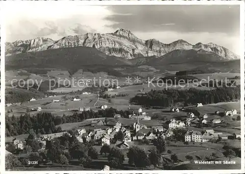 Waldstatt AR Panorama mit Saentis Appenzeller Alpen Kat. Waldstatt