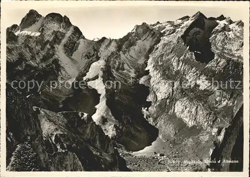 Meglisalp Altmann Saentis Panorama Appenzeller Alpen Kat. Altmann