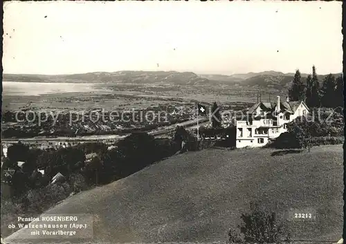 Walzenhausen AR Pension Rosenberg Panorama Vorarlberge Kat. Walzenhausen