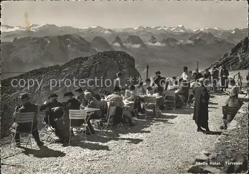 Saentis AR Berghotel Terrasse Alpenpanorama Kat. Saentis