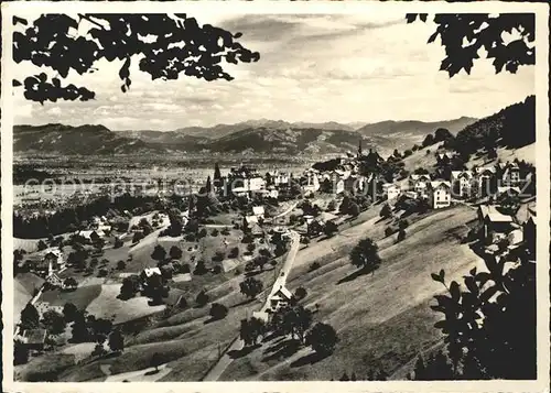 Walzenhausen AR Panorama Blick gegen das Vorarlberg Kat. Walzenhausen