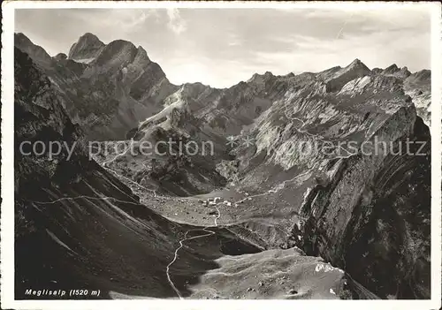 Meglisalp Altmann Saentis Panorama Appenzeller Alpen Kat. Altmann