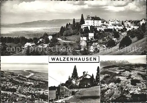 Walzenhausen AR Gesamtansicht Kurort Eisenbahn Alpenpanorama Bodensee Kat. Walzenhausen