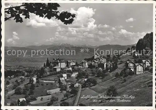 Walzenhausen AR Gesamtansicht mit Alpenpanorama Kat. Walzenhausen