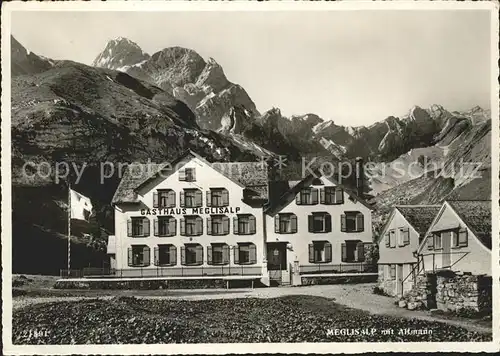 Meglisalp Altmann Saentis Gasthaus mit Altmann Appenzeller Alpen Kat. Altmann