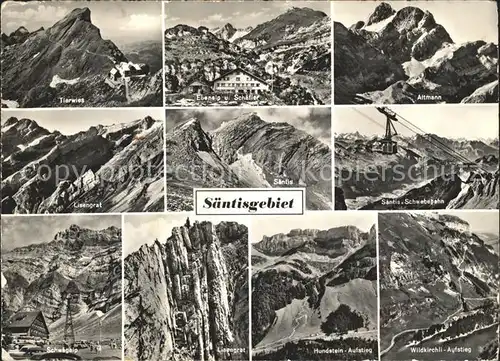 Saentis AR Altmann Schwebebahn Hundstein Schwaegalp Lisengrat Tierwies Kat. Saentis