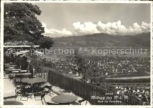 Meldegg Walzenhausen AR Gartenterrasse Kat. Walzenhausen