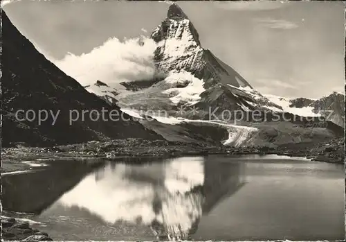 Zermatt VS Matterhorn und Riffelsee Kat. Zermatt