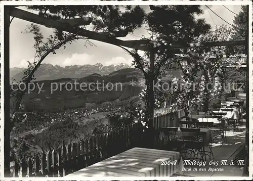 Meldegg Walzenhausen AR Gasthaus Gartenterrasse Kat. Walzenhausen