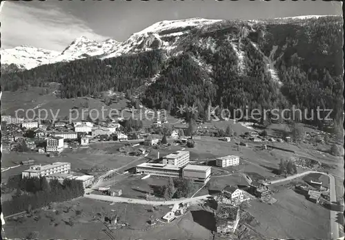 Leukerbad Fliegeraufnahme Rheumaklinik Kat. Loeche les Bains