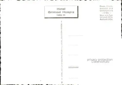 Grimsel Pass Grimsel-Hospiz / Grimsel /Rg. Innertkirchen