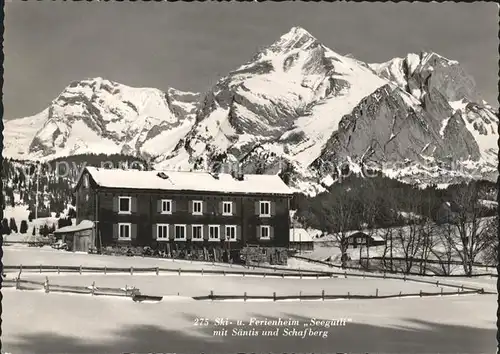 Saentis AR Schafberg Ski  und Ferienheim Seeguetli Kat. Saentis