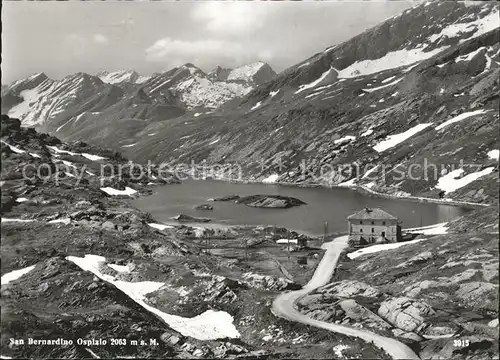 San Bernardino GR Ospizio Lago Bergsee Alpenpass Kat. Mesocco