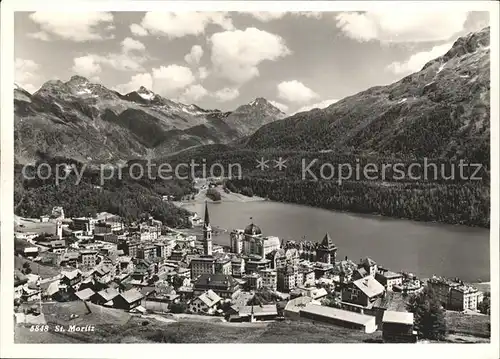 St Moritz GR Gesamtansicht Moritzersee Alpenpanorama Kat. St Moritz