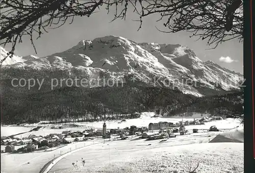 Celerina Schlarigna Gesamtansicht mit Alpenpanorama Engadin / Celerina /Bz. Maloja