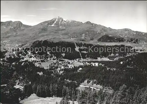 Arosa GR Panorama mit Weisshorn Plessur Alpen Kat. Arosa