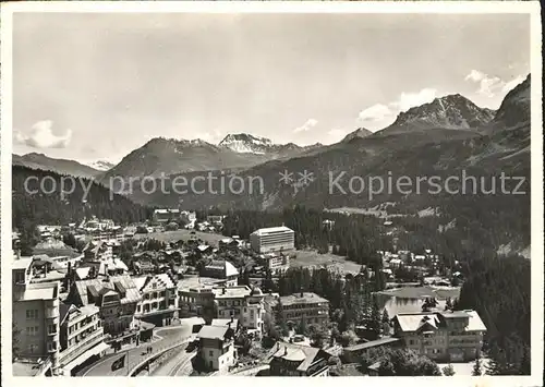 Arosa GR Dorf mit Weissfluh Plessur Alpen Kat. Arosa