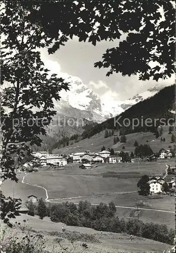 Leukerbad Panorama mit Balmhorn Berner Alpen Kat. Loeche les Bains