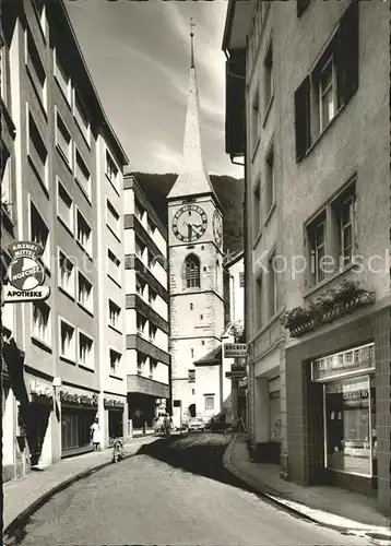 Chur GR Obergasse mit St. Martinskirche Kat. Chur