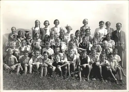 Schindlet Kurkolonie Gruppenbild Kat. Bauma