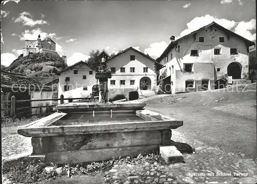 Sparsels mit Schloss Tarasp Brunnen Kat. Tarasp