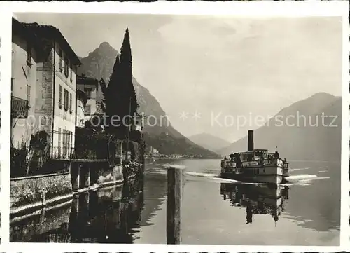 Oria TI Dampfer Lago Lugano Kat. Lugano