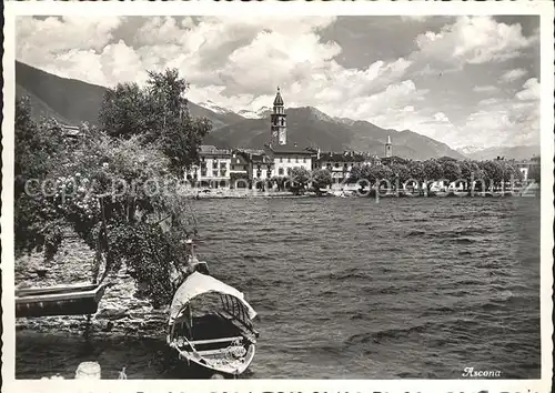 Ascona TI Partie am Lago Maggiore Fischerboot / Ascona /Bz. Locarno