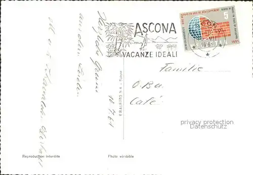 Ascona TI Hafenpartie Segelboote / Ascona /Bz. Locarno
