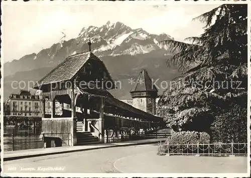 Luzern LU Kapellbruecke / Luzern /Bz. Luzern City