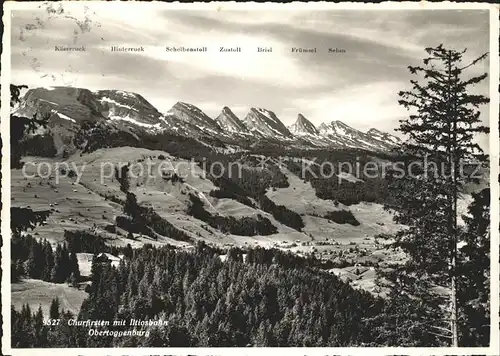 Obertoggenburg Churfirsten mit Iltiosbahn Kat. Wildhaus