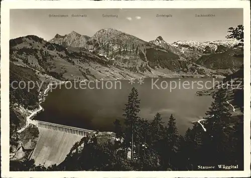 Waegitalersee Stausee Gasthaus Innertal Familie Spiess Kat. Innerthal