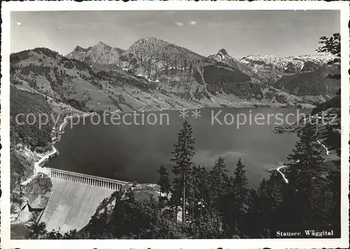 Waegitalersee Stausee Gasthaus Innertal Familie Spiess Kat. Innerthal